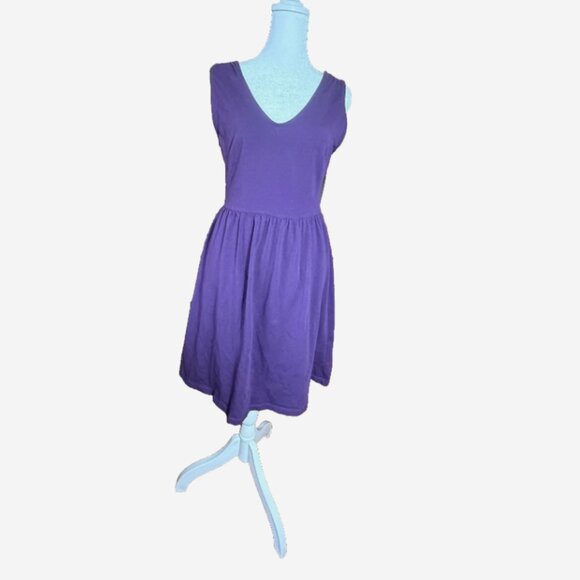 Vintage Y2K Mark. Purple V-Neck Sleeveless Mini Dress Women’s Size S Petite Boho - Picture 3 of 6